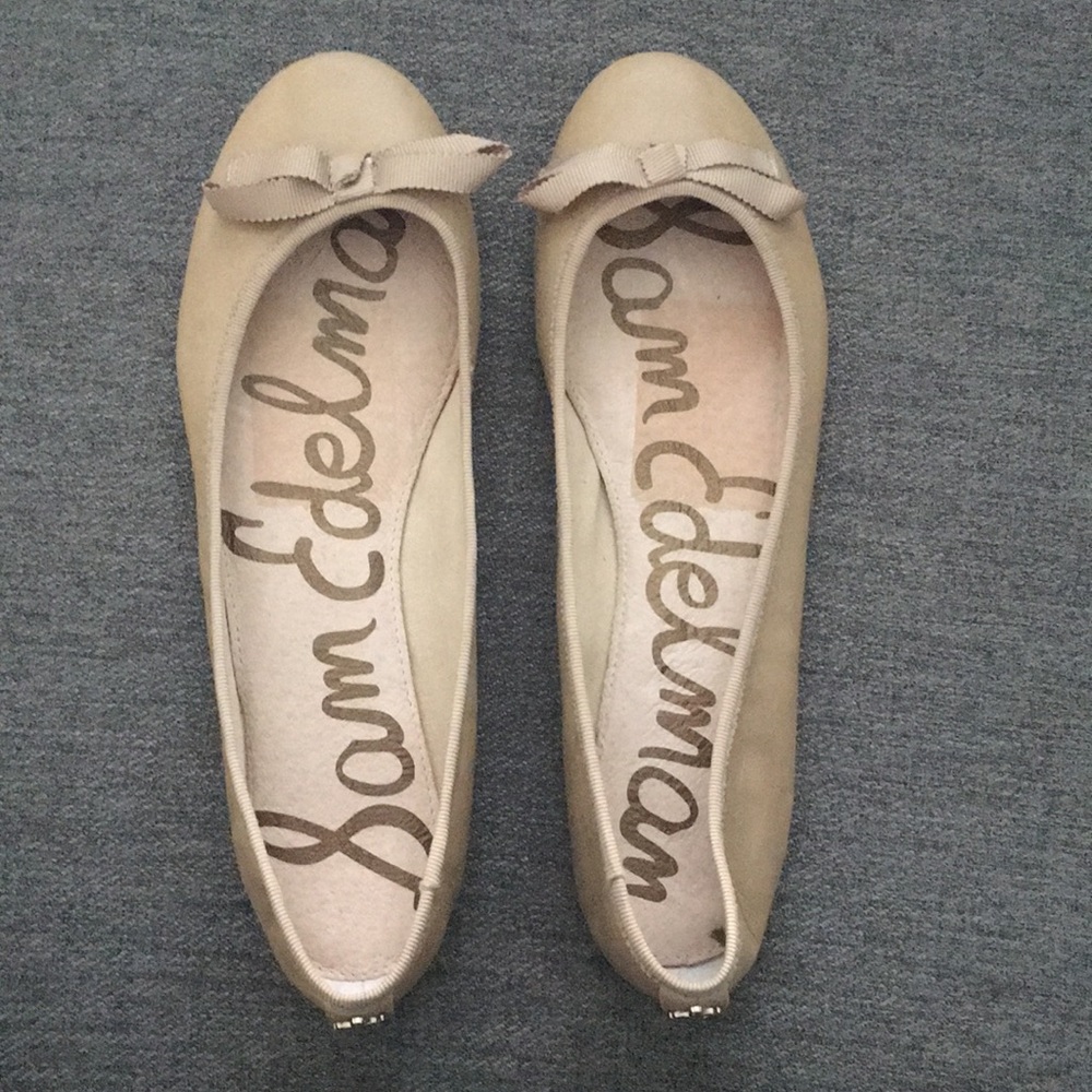 NEW Sam Edelman Nude Bow Flats
